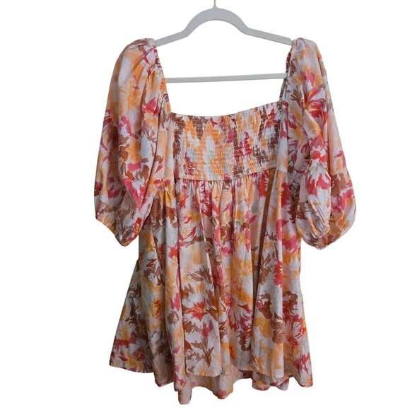 Abercrombie & Fitch NWT Ruched Bodice Empire Waist Puff Sleeve Dress Size XLp - Picture 3 of 10